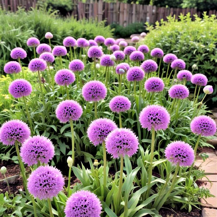 unique alliums for perennial flower bed