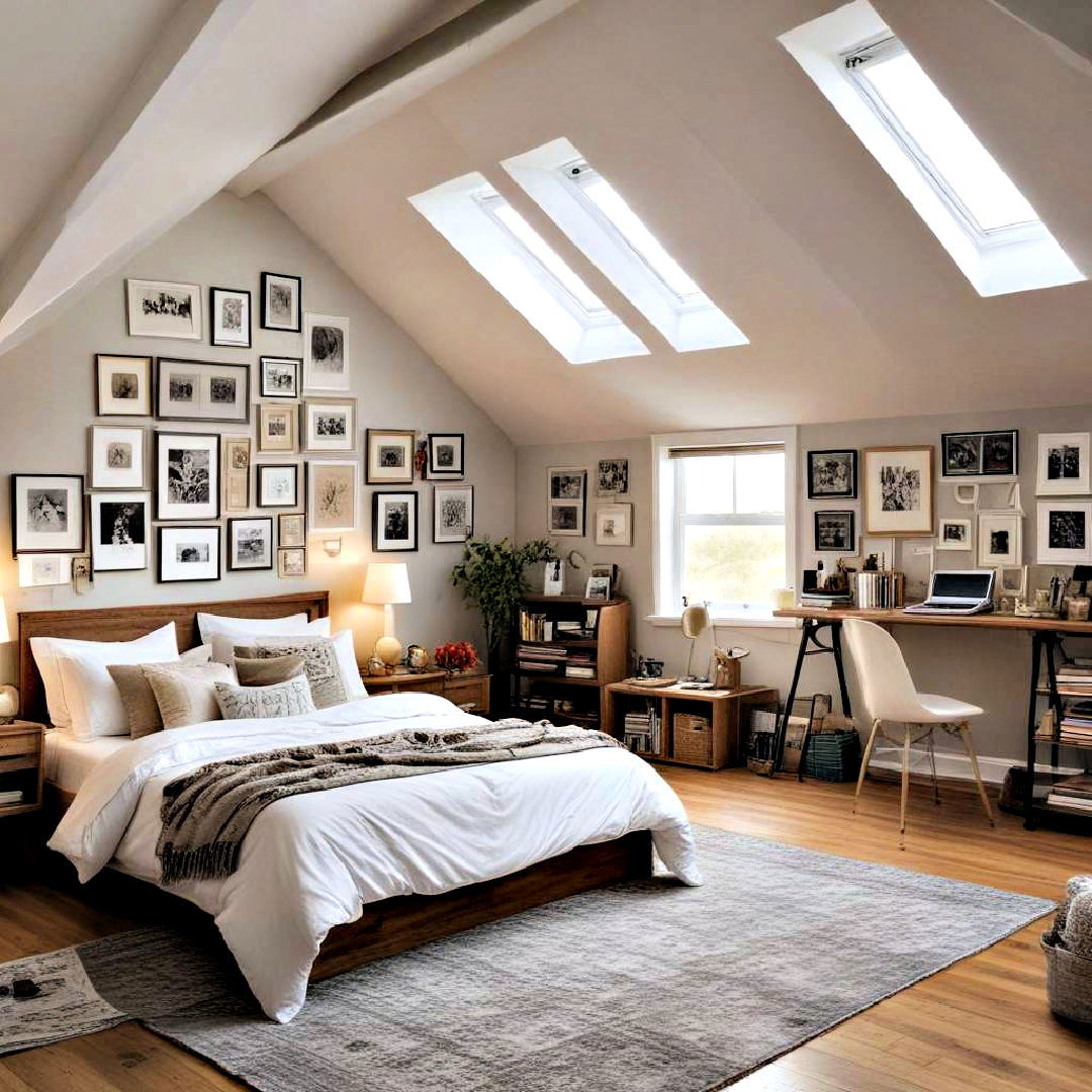 unique and artistic attic bedroom decor