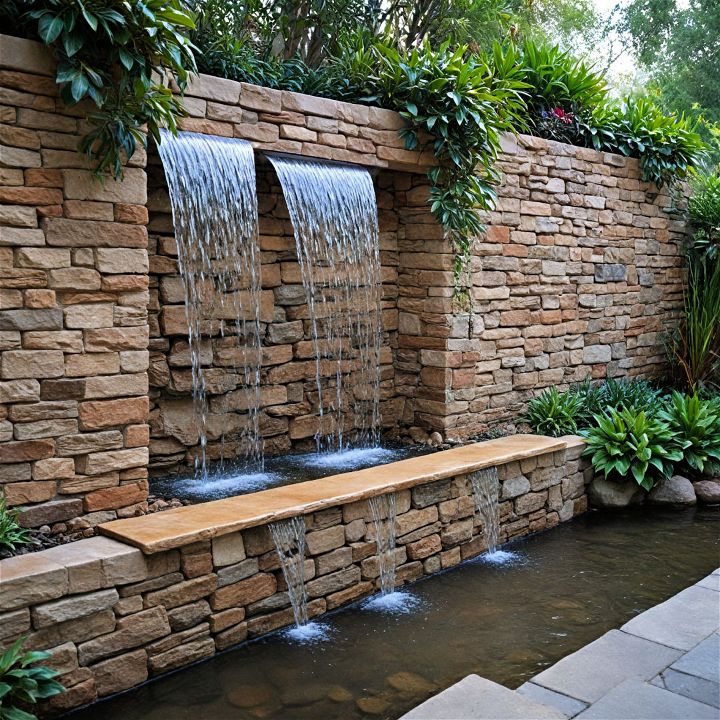 unique and stylish waterfall wall