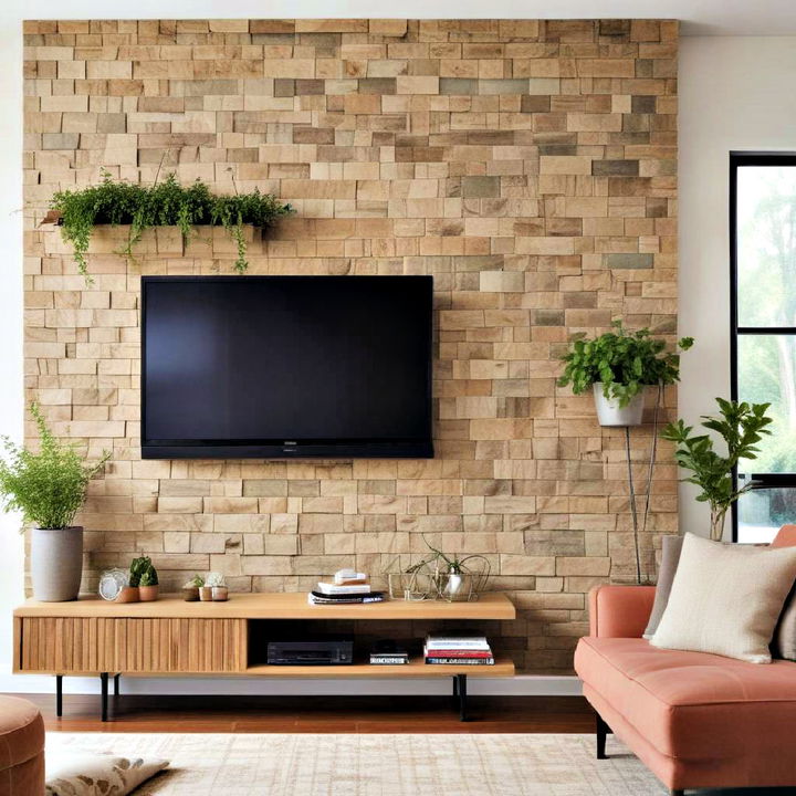 unique and textured wall panel as a focal point