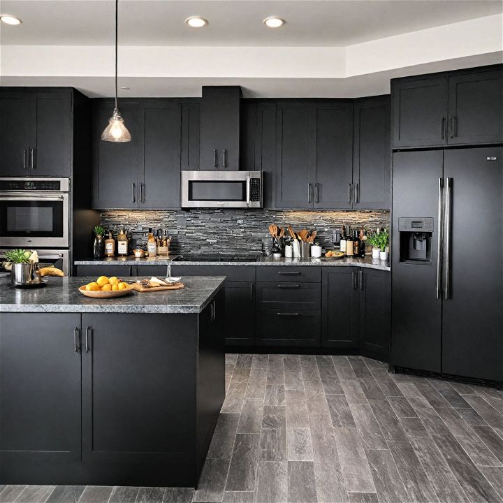 unique black slate kitchen appliances