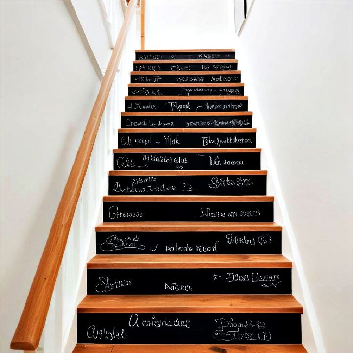 unique chalkboard stair riser