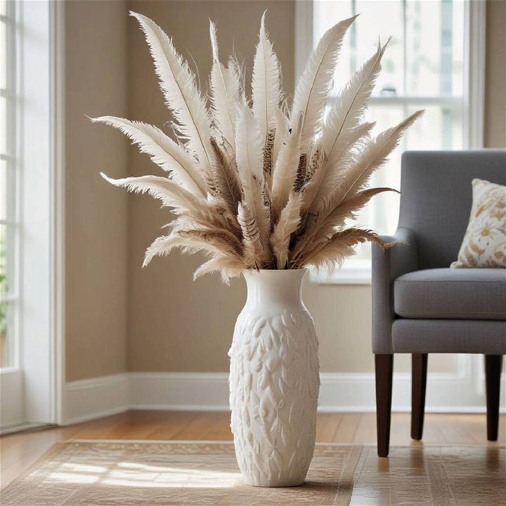 unique feathers vase