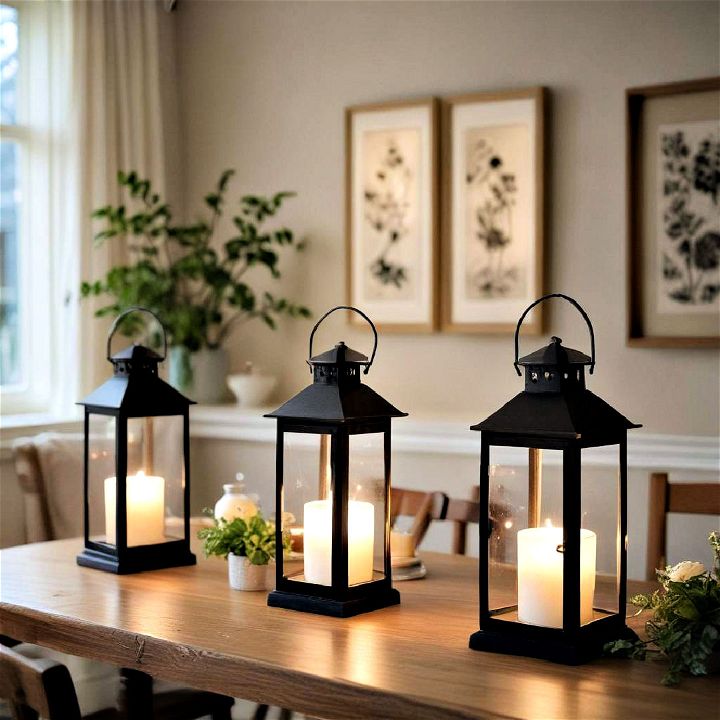 unique lanterns for casual dinning setting