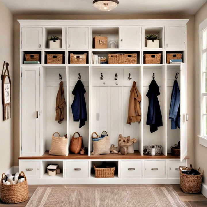 unique mudroom locker system