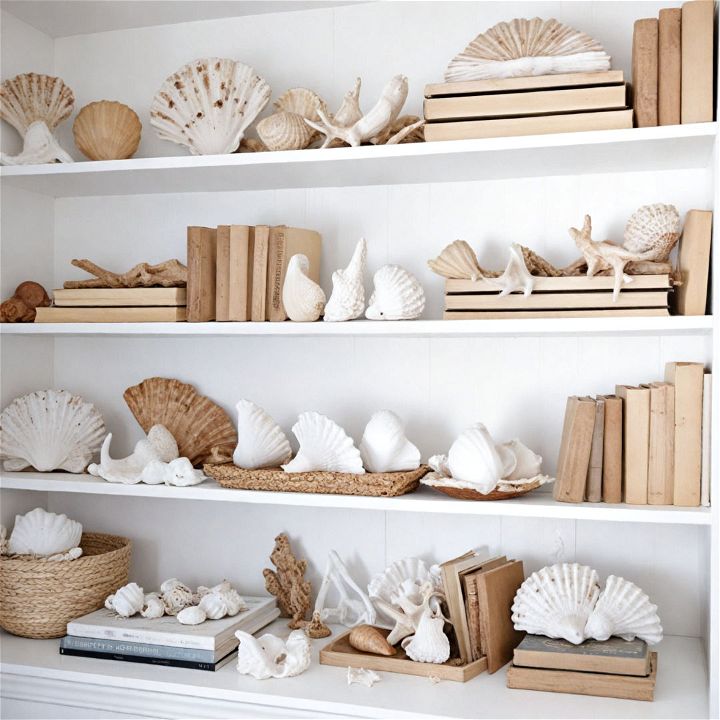 unique seashells for shelf decor