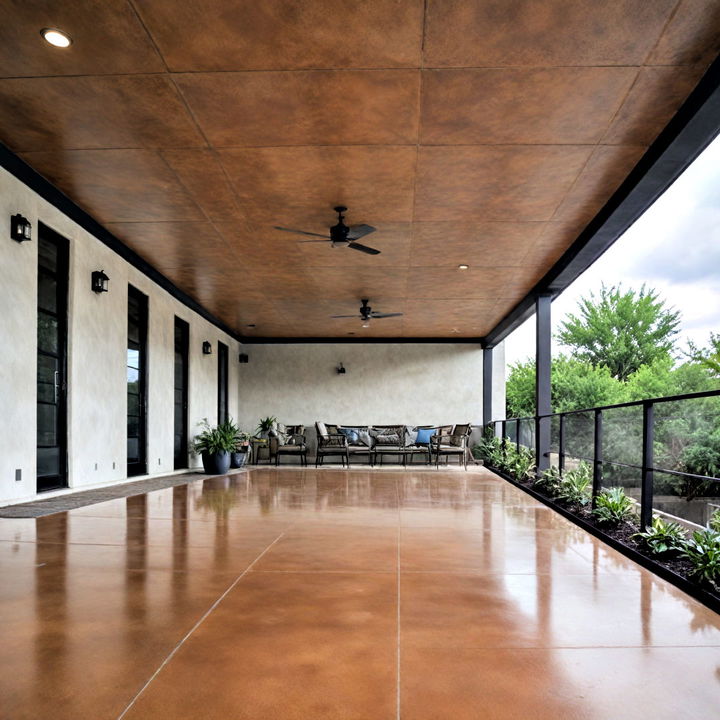 unique stained concrete panels