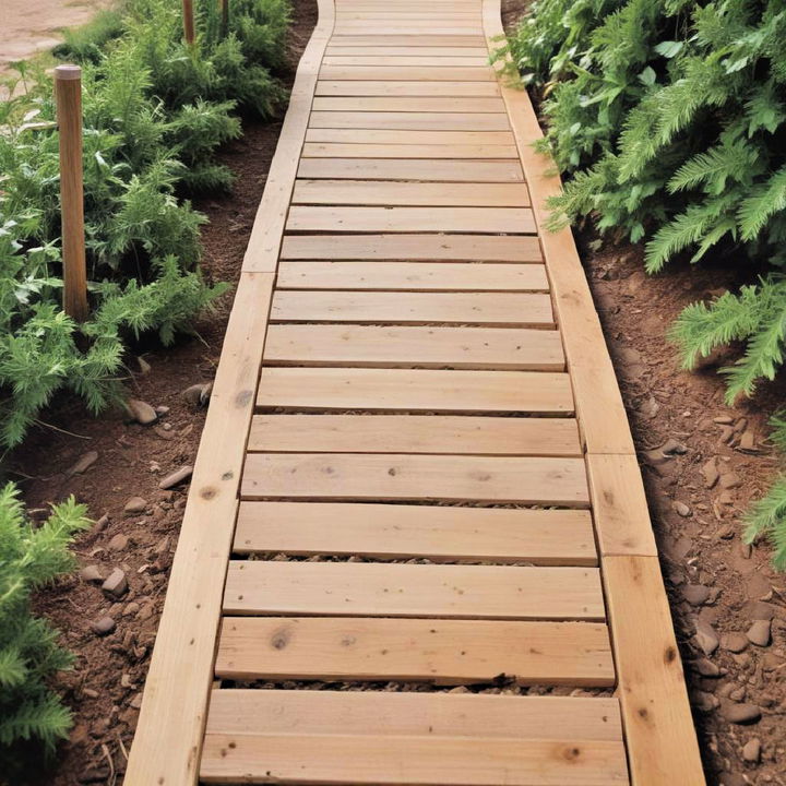 unique wooden boardwalk