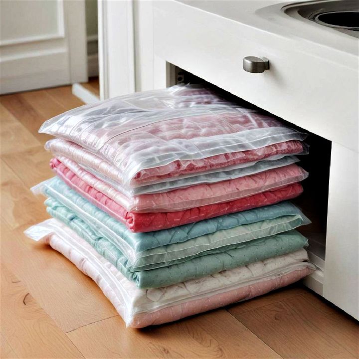 vacuum sealed bags to store blankets
