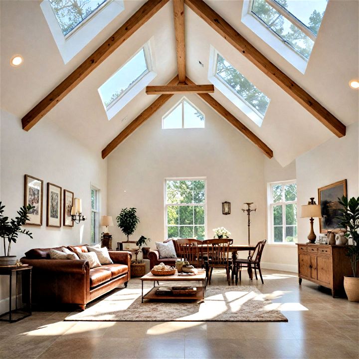 vaulted ceilings with skylights