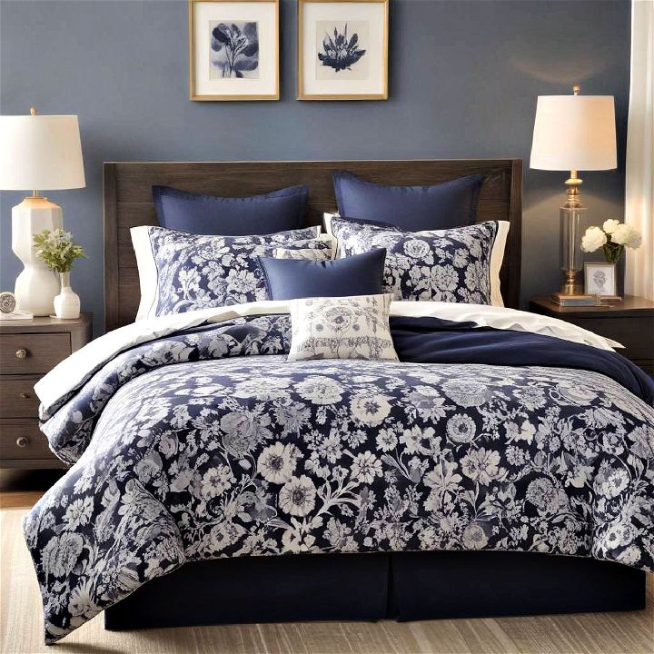 versatile and stylish navy blue bedding