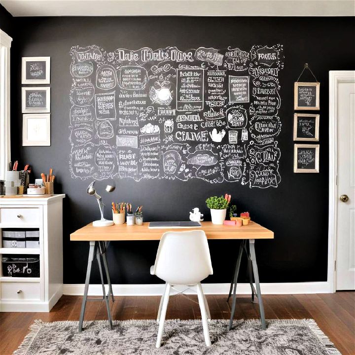 versatile craft room chalkboard wall