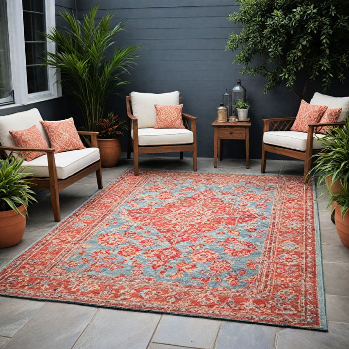 versatile rug for a cozy outdoor space