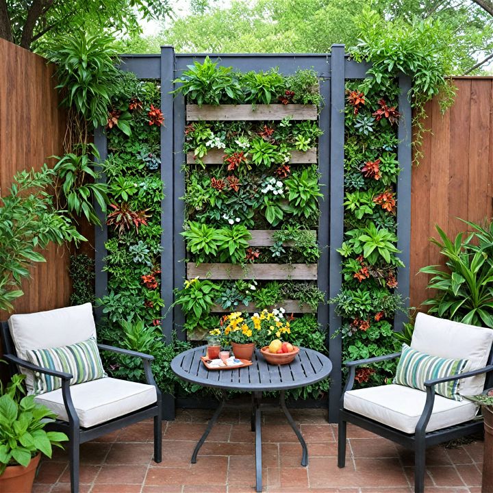 vertical garden for flowers and herbs