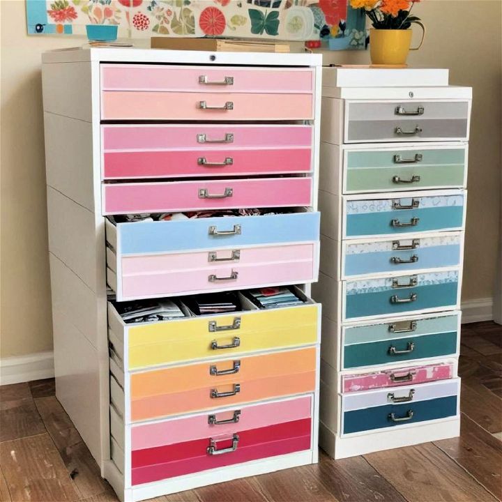 vertical space with stacking drawers