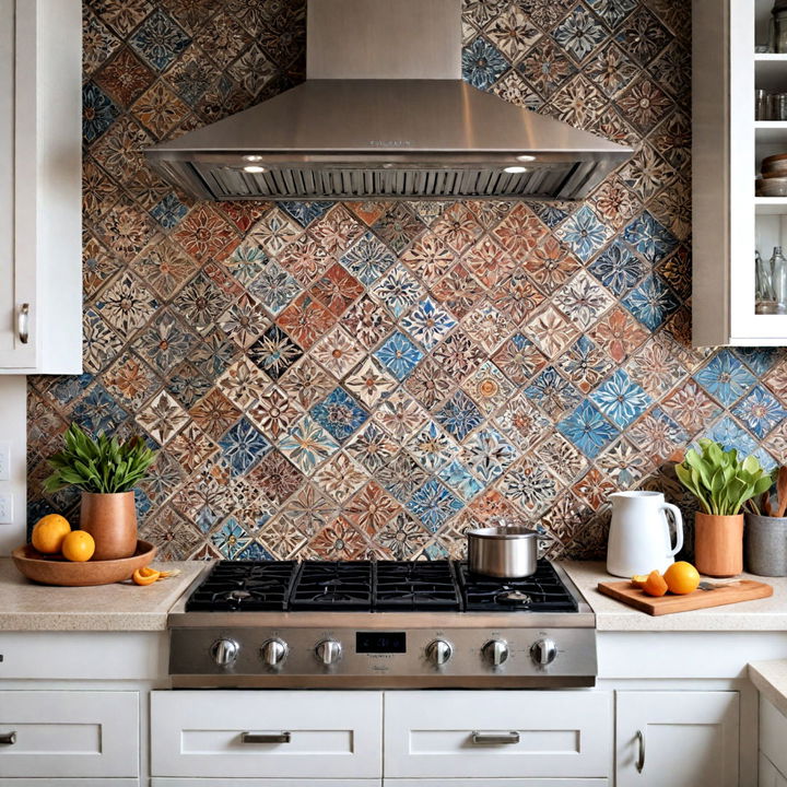 vibrant and statement backsplash