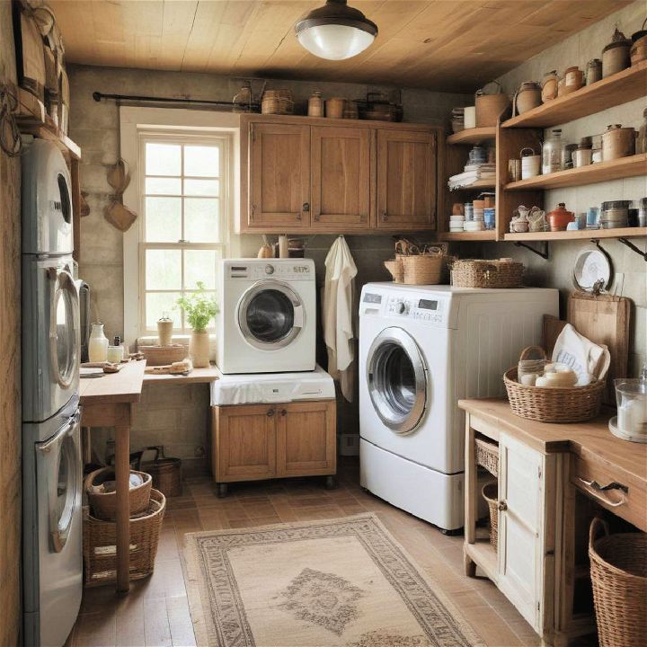 vintage appliances for rustic laundry room