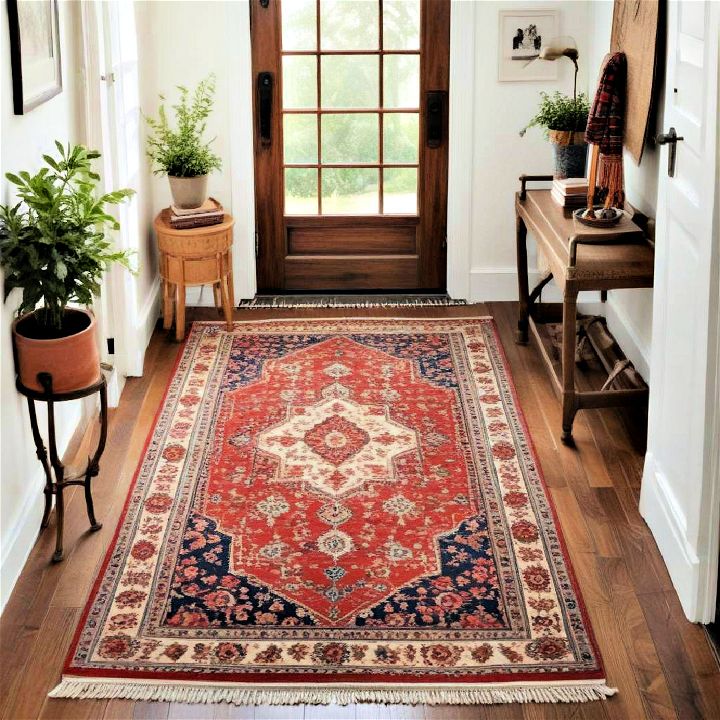 vintage entryway rug