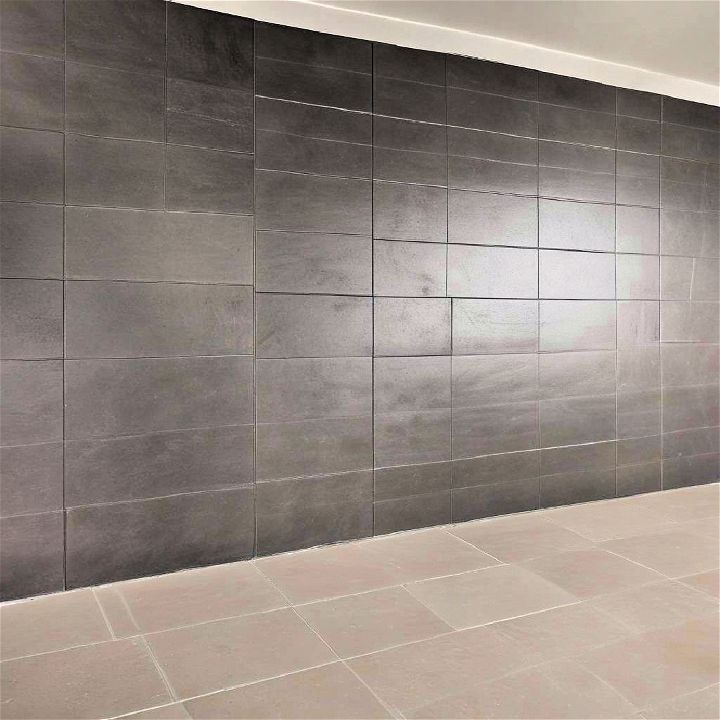 vinyl composite tile garage wall idea