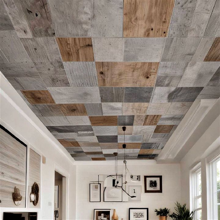 vinyl tiles ceiling idea