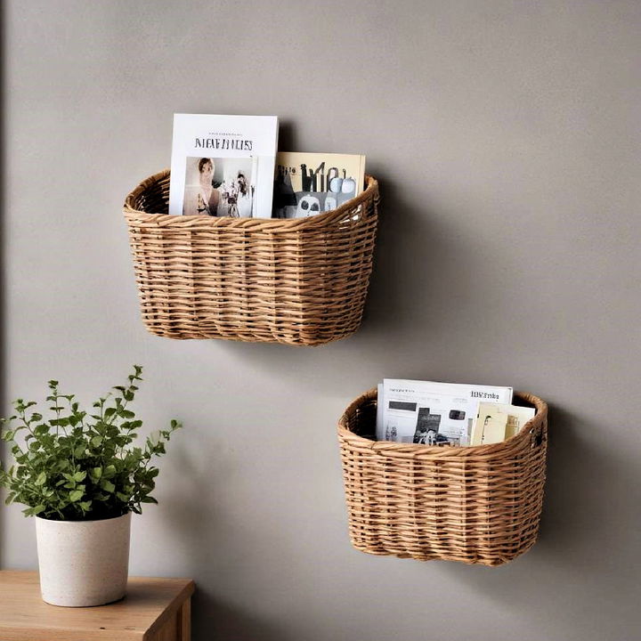 wall basket to add texture