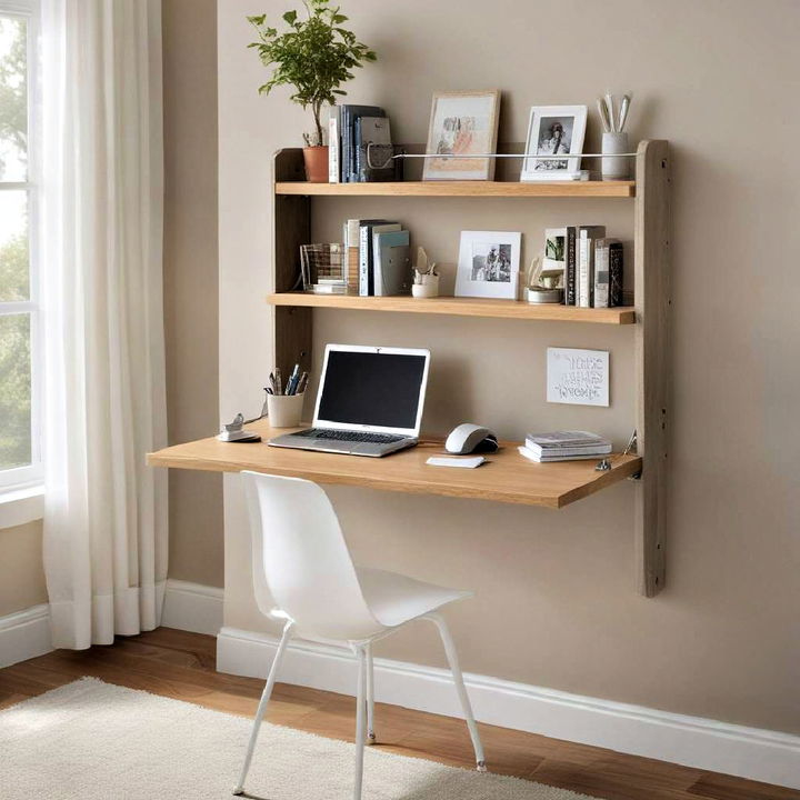 wall mounted desk for small spaces