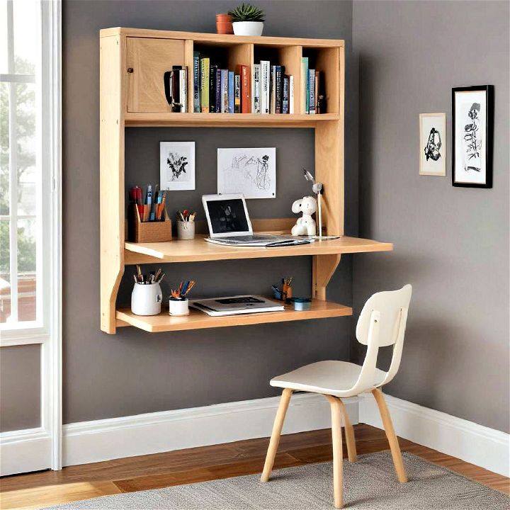 wall mounted desk to save space