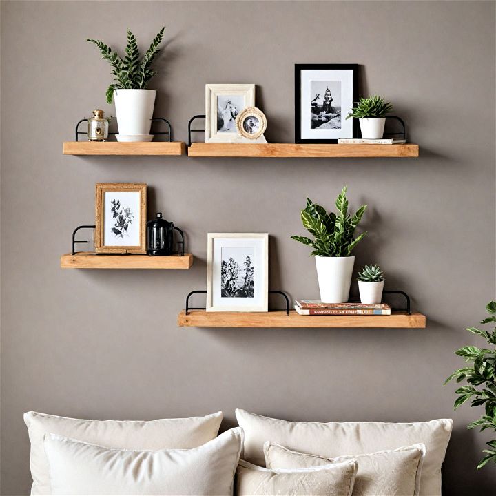 wall mounted guest room shelves