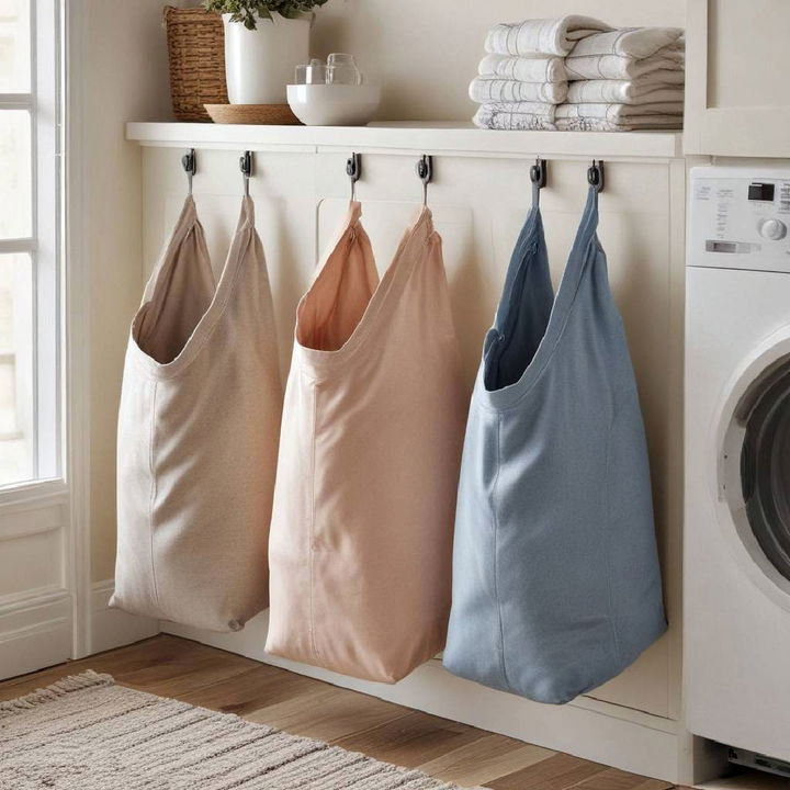 wall mounted laundry bags