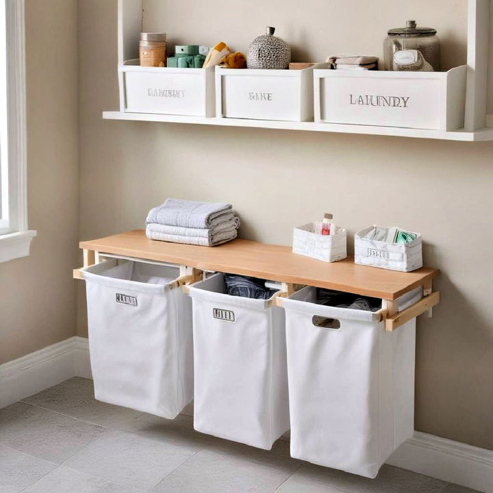 wall mounted laundry sorter