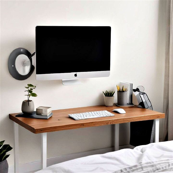 wall mounted monitor to enhance aesthetic