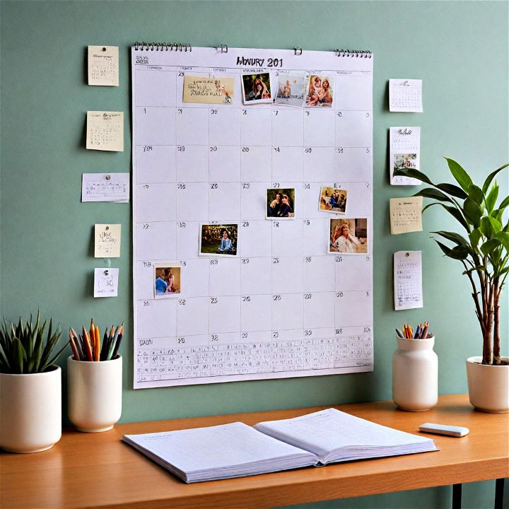wall mounted personalized calendar