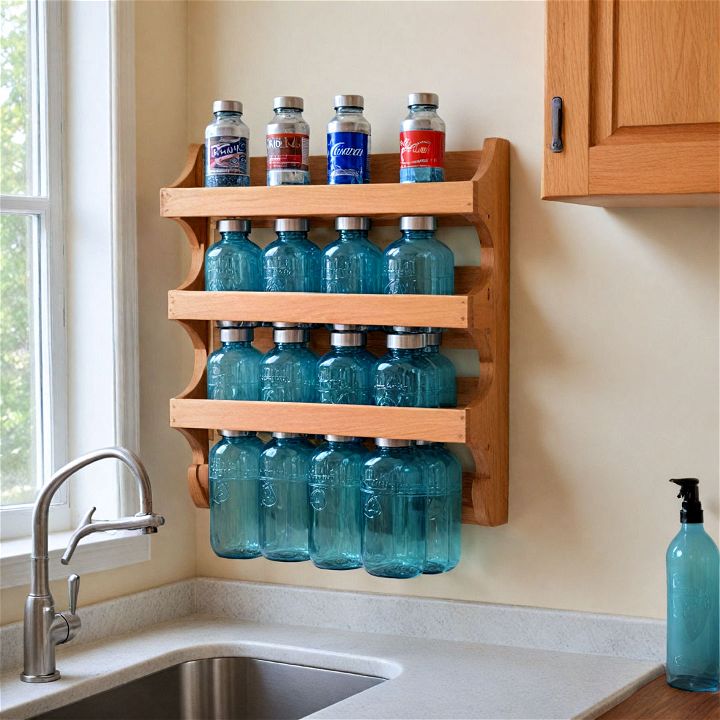 wall mounted rack for limited kitchen space