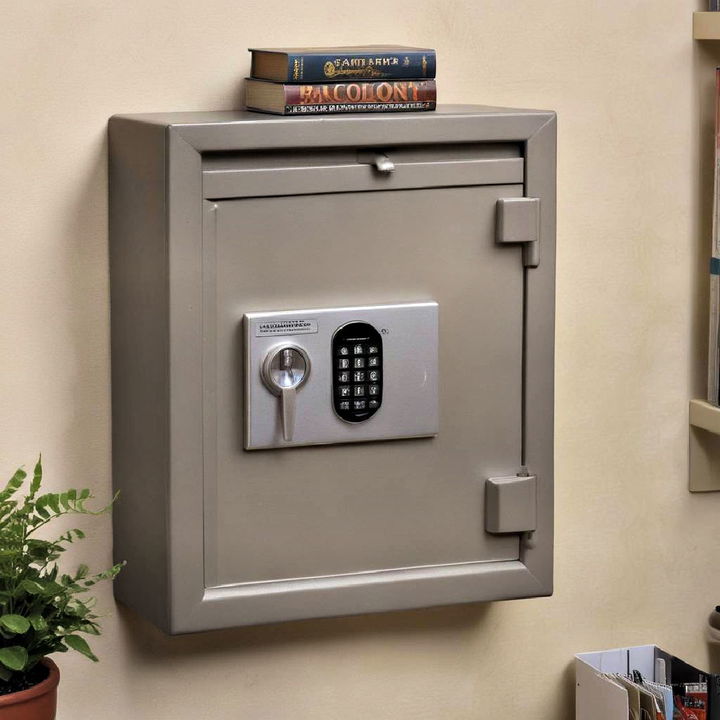 wall mounted safe for secure storage