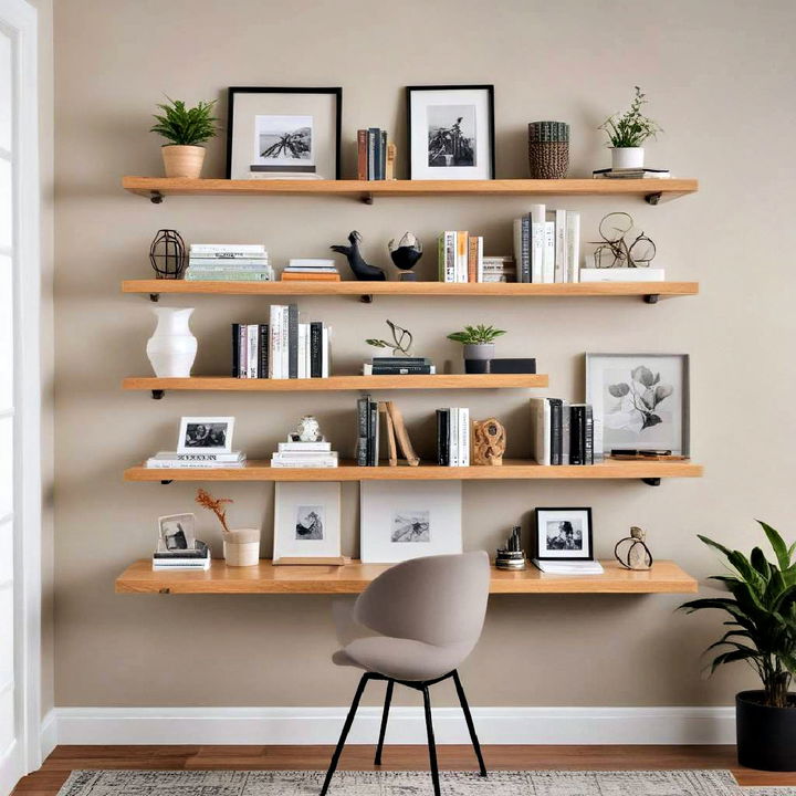 wall mounted shelves to provide extra storage