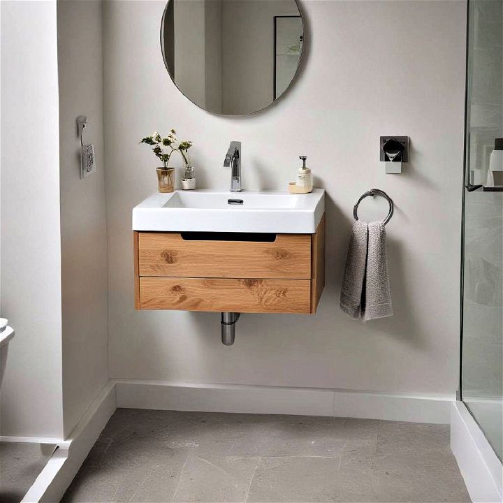 wall mounted sink to save space