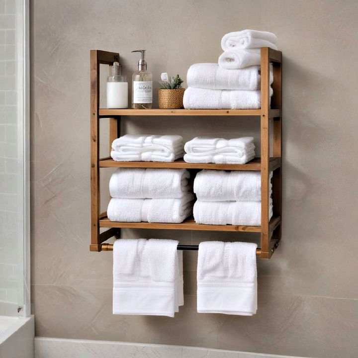 wall mounted towel rack