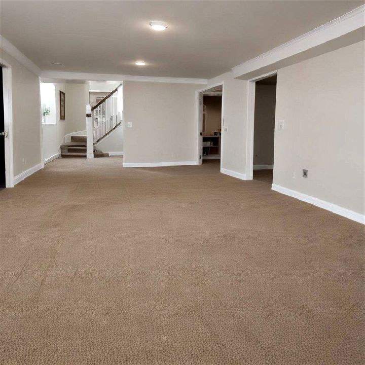 wall to wall carpet for basement floor