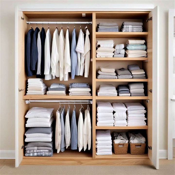 wardrobe with custom shelving