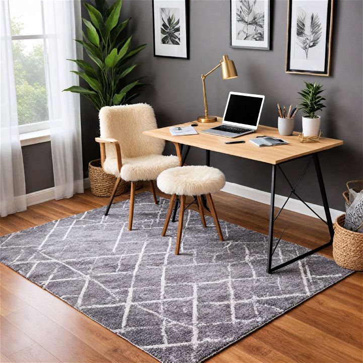warm and cozy area rug for office