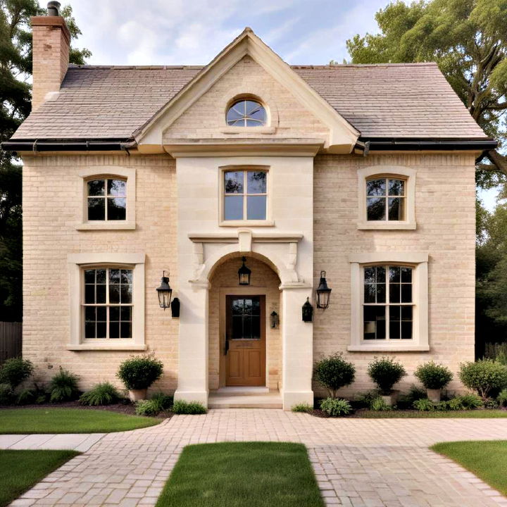 warm and inviting soft beige and cream house