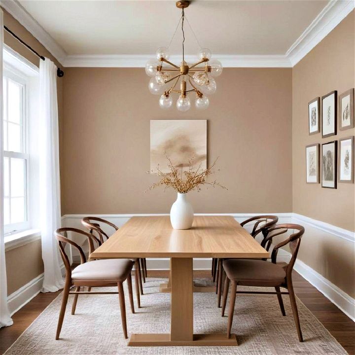 warm taupe dining room paint color