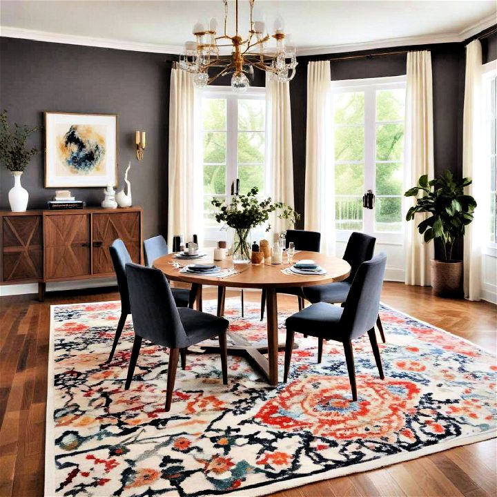 warmth and texture statement rug