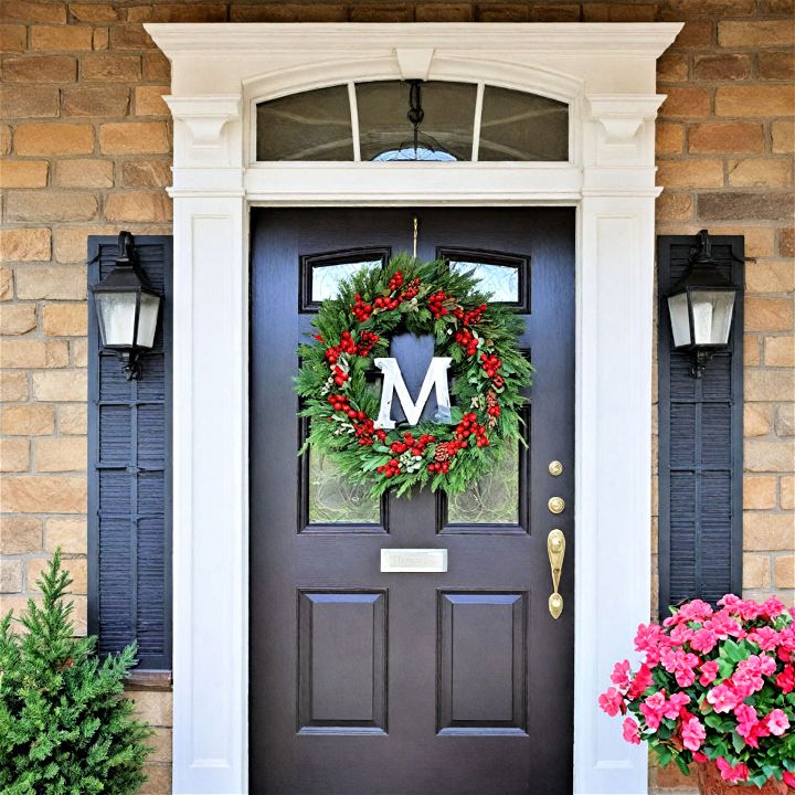 welcoming and timeless front door wreath