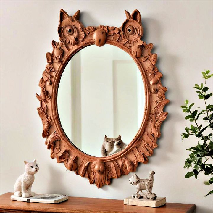 whimsical animal shaped mirror design