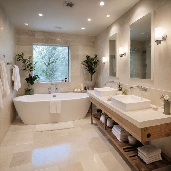 white spa bathroom