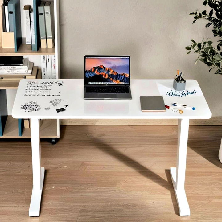 whiteboard desk surface idea