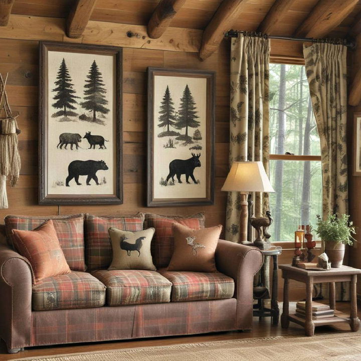 wildlife themed decor for cabin