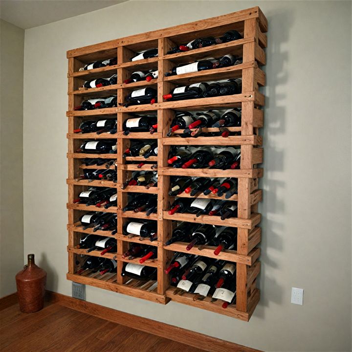 wine rack for basement storage