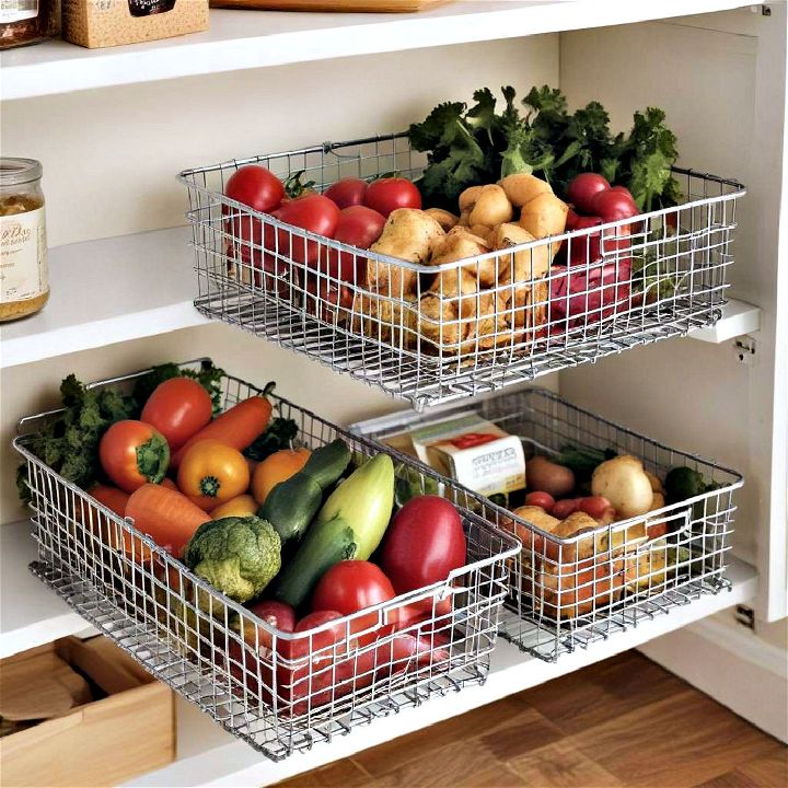 wire baskets for flexible storage